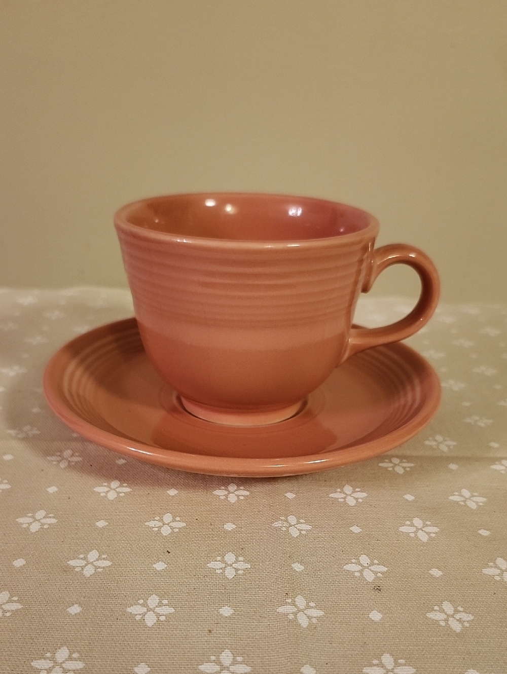 Fiesta Rose Colored Cup and Saucer